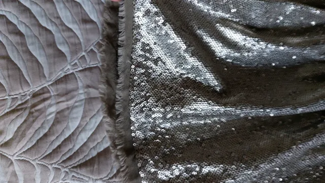 Falda mini lentejuelas plateadas