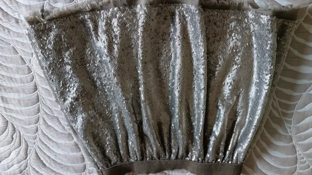 Falda mini lentejuelas plateadas