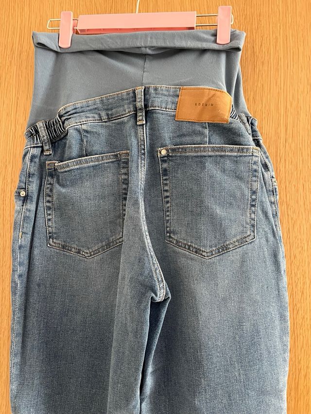 Pantalón vaquero claro  premamá roto