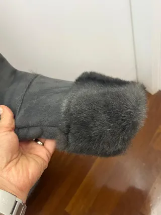 Giacca Armani Jeans pelliccia sintetica grigia