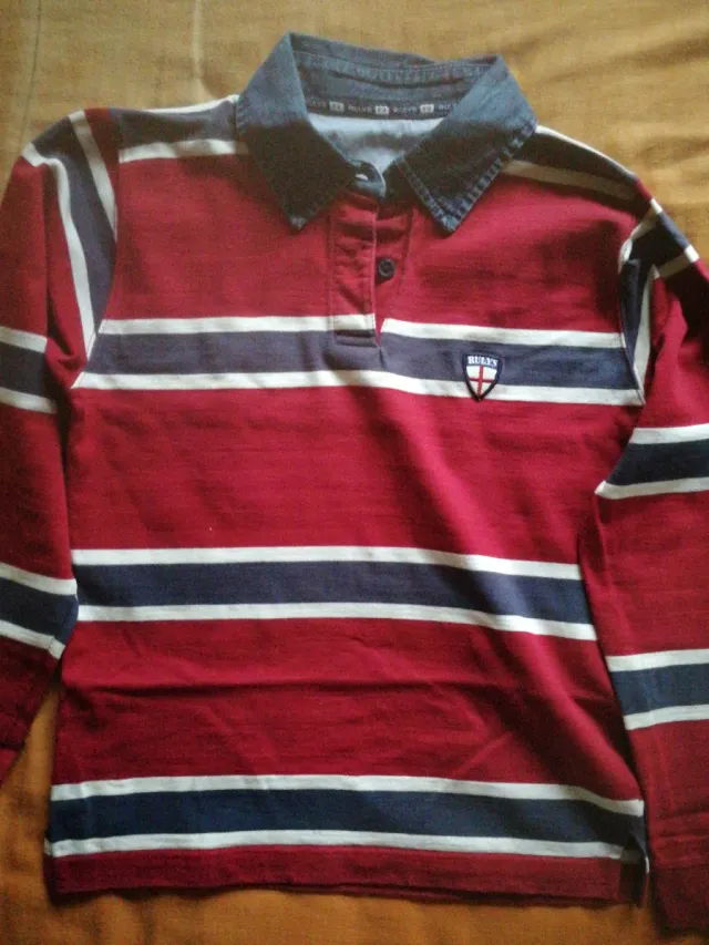 Polo niño manga larga rayas