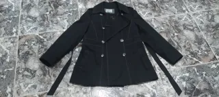 Abrigo negro doble botonadura. Talla M