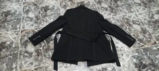 Abrigo negro doble botonadura. Talla M