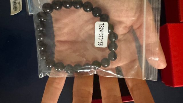 Pulsera Ágata Negra China Gold Nueva