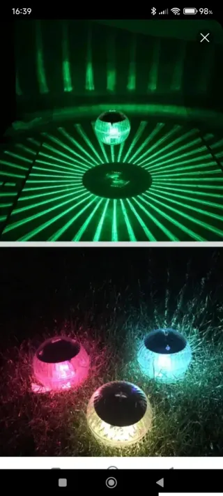 Luce solare galleggiante per piscina