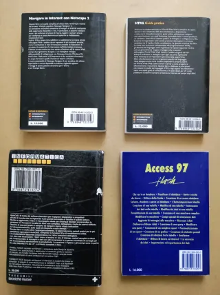 Lotto 12 manuali informatici vintage anni '90