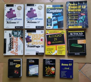 Lotto 12 manuali informatici vintage anni '90