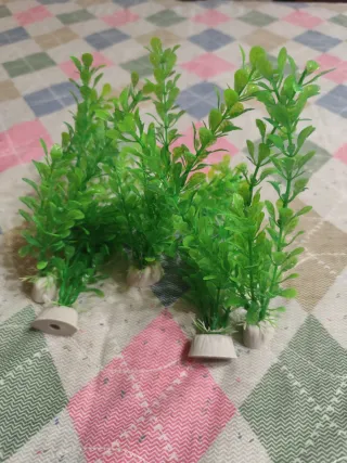 Set 6 Piantine Artificiali Acquario 20cm
