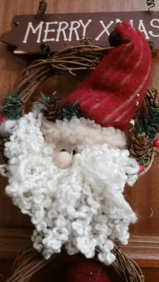 Appendi porta natalizio con Babbo Natale, pupazzo