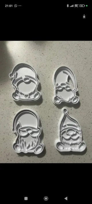 Set 4 Formine Biscotti Gnomo Natale