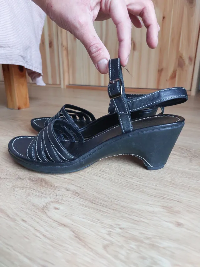 Sandalias Clarks Mujer Negras