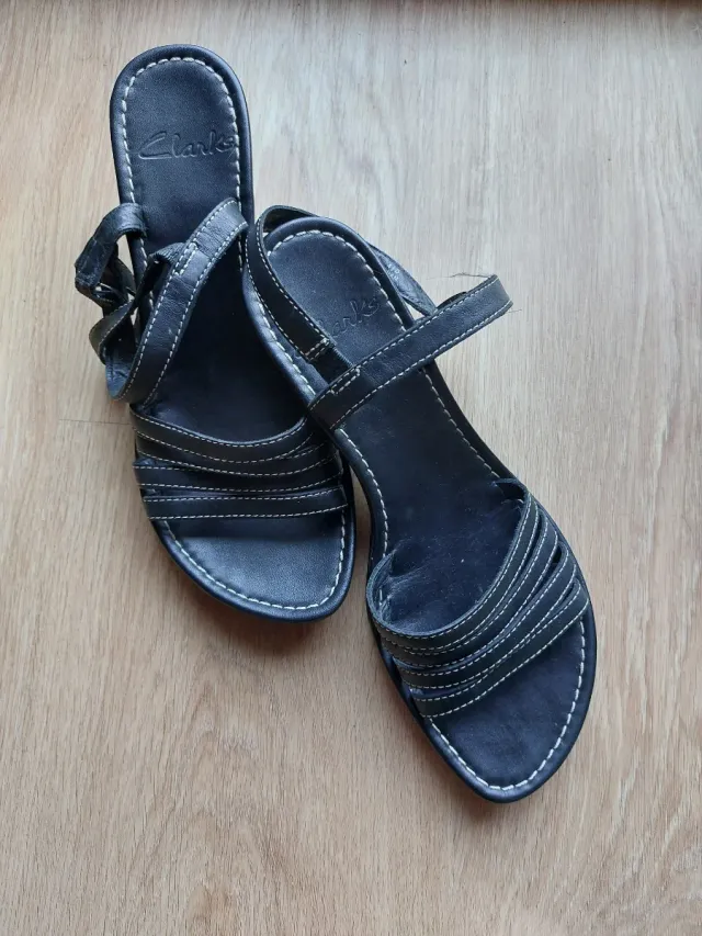 Sandalias Clarks Mujer Negras