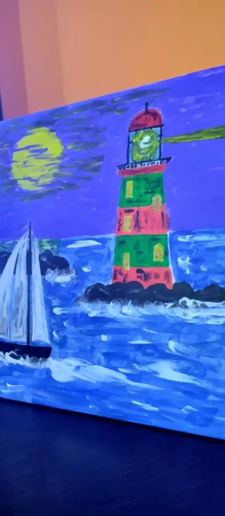 Dipinto a mano: Paesaggio di mare