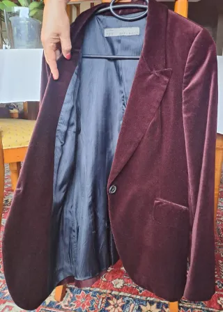 Americana TERCIOPELO VINO chaquetas abrigos