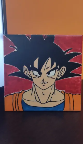 Dipinto a mano .Goku di Dragon Ball