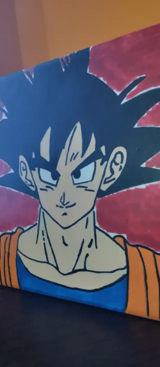 Dipinto a mano .Goku di Dragon Ball