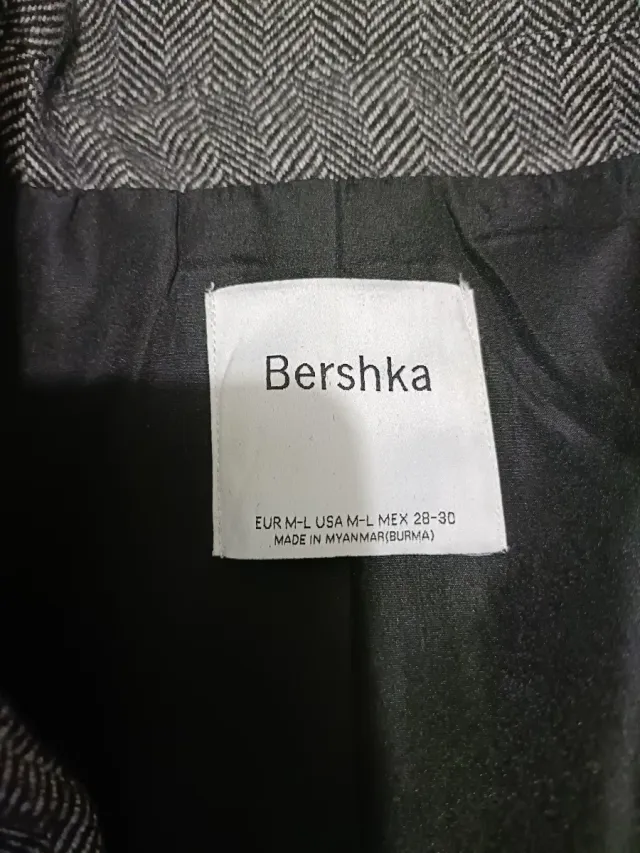 Chaqueta americana blazer gris Bershka