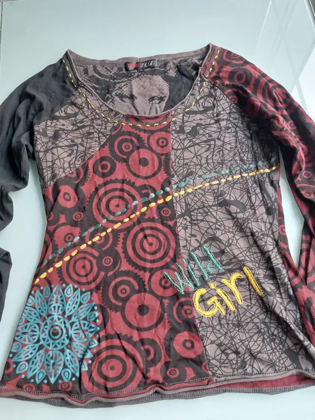 Camiseta manga larga patchwork L/40/12