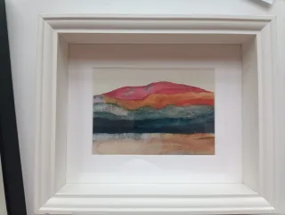 Acuarela y acrílico abstracto