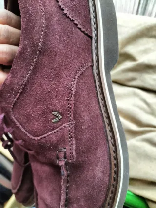 Mocasines burdeos con cordones