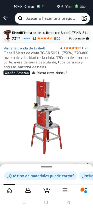 Sierra de cinta Einhell