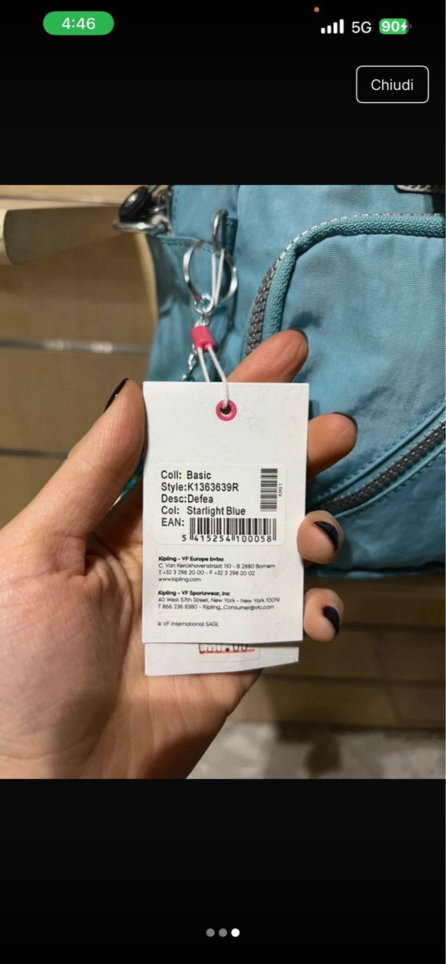 Borsa Kipling Defea Teal