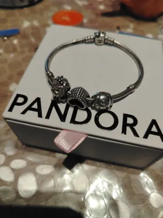 Pulsera Pandora Talla 19 Plata