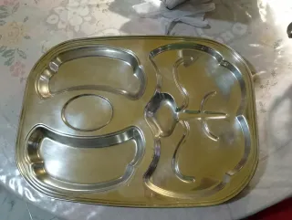 Vassoio con salsiera silver plated