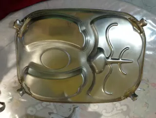 Vassoio con salsiera silver plated