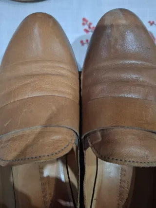 Scarpe Pantanetti Beige/Marrone. Pelle. Vintage