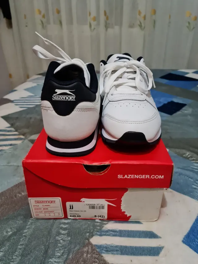 Zapatillas Slazenger Blancas y Negras