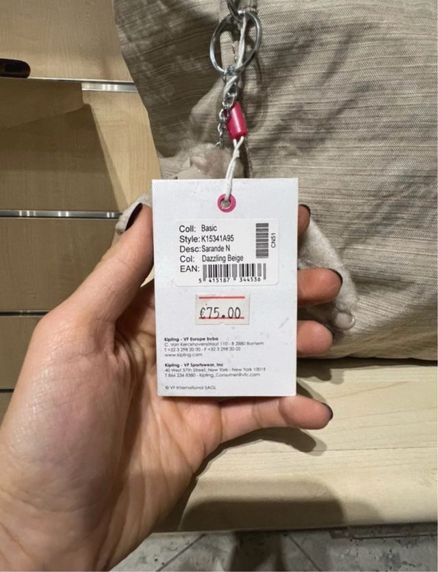 Borsa Kipling Sarande N Beige/Grigio