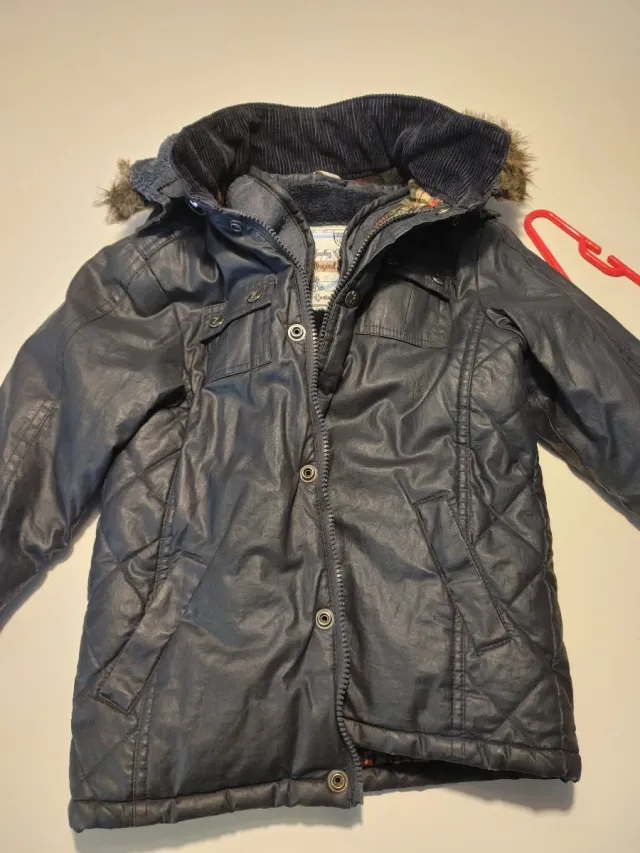 Chaqueta encerada azul marino