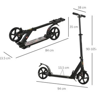 Patinete Scooter NUEVO 2 Ruedas Plegable negro