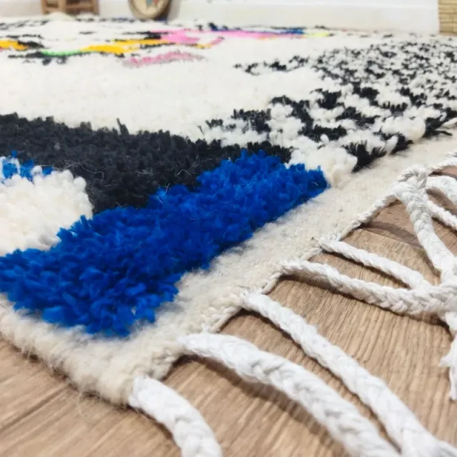 Alfombra de lana multicolor