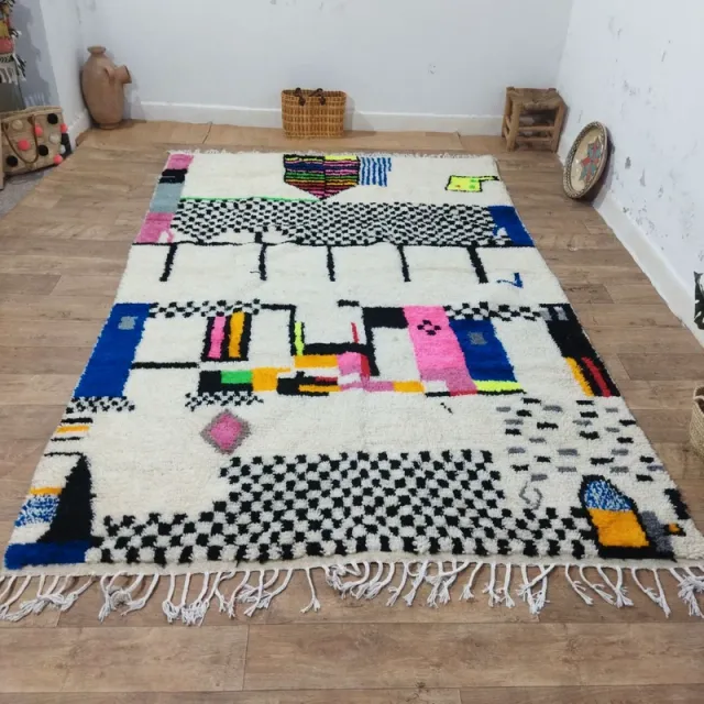 Alfombra de lana multicolor