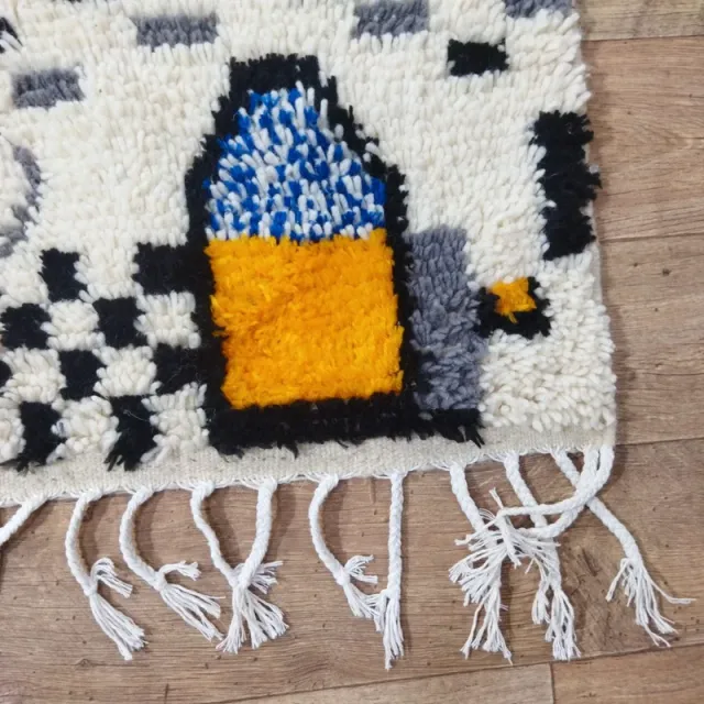 Alfombra de lana multicolor