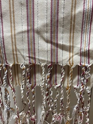 Faja fallera nueva beige y morado