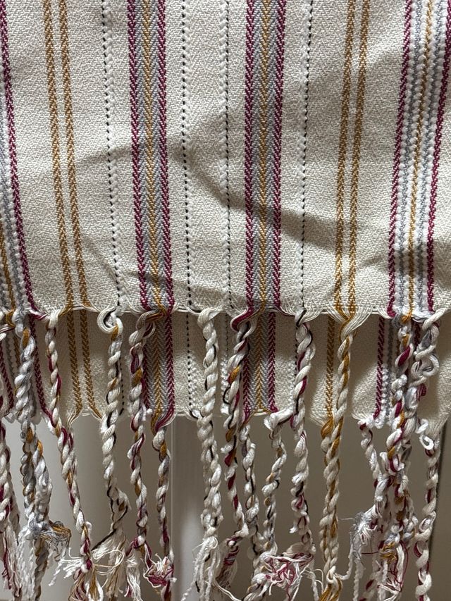 Faja fallera nueva beige y morado