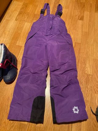 Peto pantalón de nieve morado T4-5 años 110/116 cm