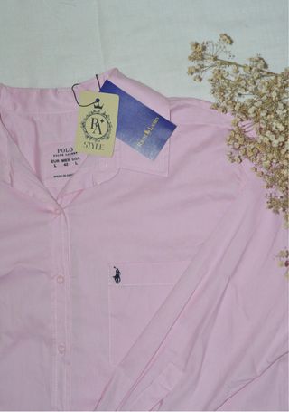 Camisa Polo Ralph Lauren Mujer Rosa Talla L