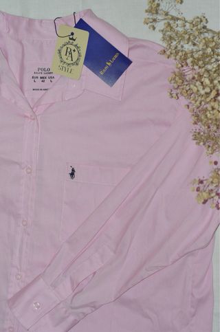 Camisa Polo Ralph Lauren Mujer Rosa Talla L