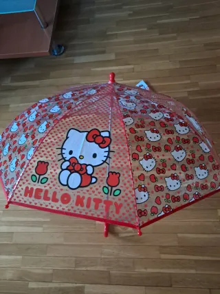 Paraguas Hello Kitty Transparente nuevo