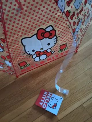 Paraguas Hello Kitty Transparente nuevo