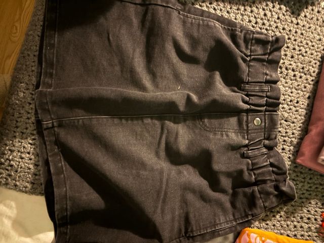 Falda Noisy  May  vaquera negra jaspeada