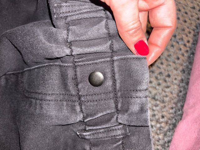 Falda Noisy  May  vaquera negra jaspeada