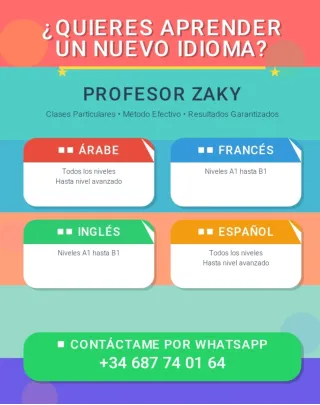 Clases particulares de idiomas Con Zaky