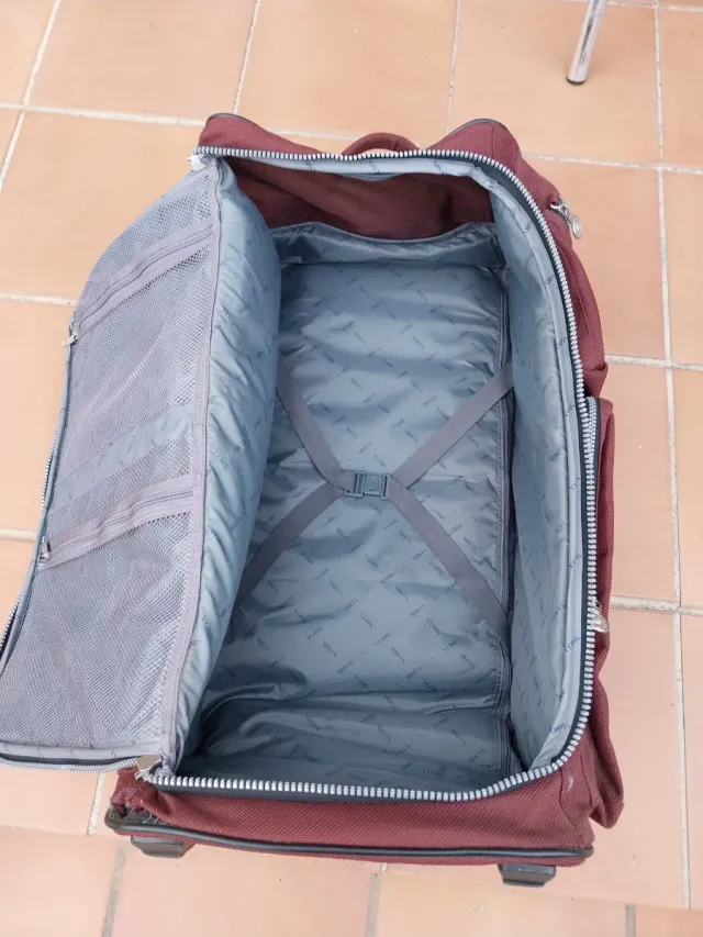 Maleta de tela York bordô