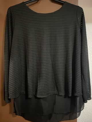 LEE OFERTA Blusa negra elegante talla única