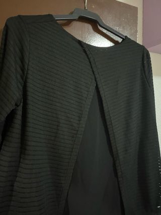 LEE OFERTA Blusa negra elegante talla única